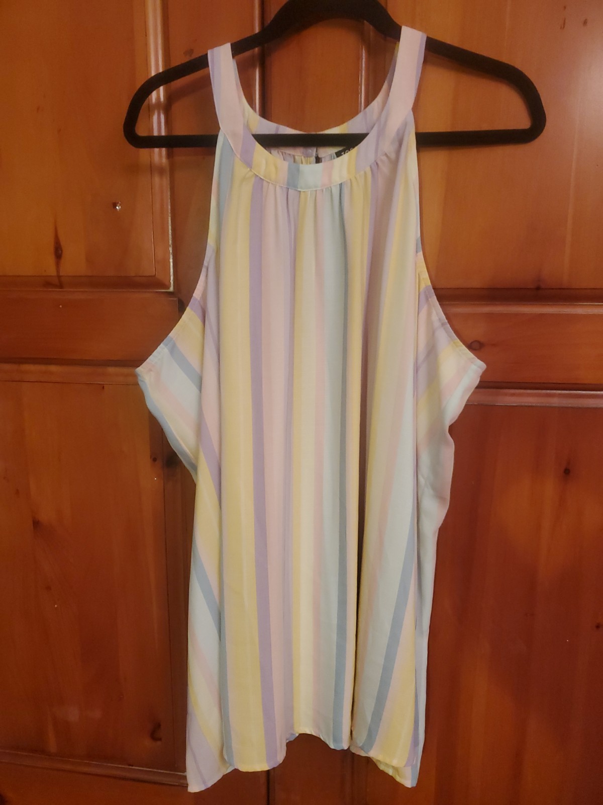 Torrid Pastel Striped Gaze Cami Blouse Plus Size 3 Pullover Haulter Sleeveless