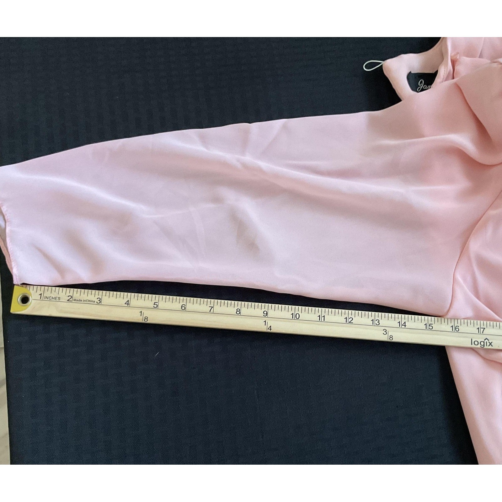 Jamie Shirt Womens 2XL Pink Chiffon Sheer Long Sleeve Draped Tulip Hem Blouse
