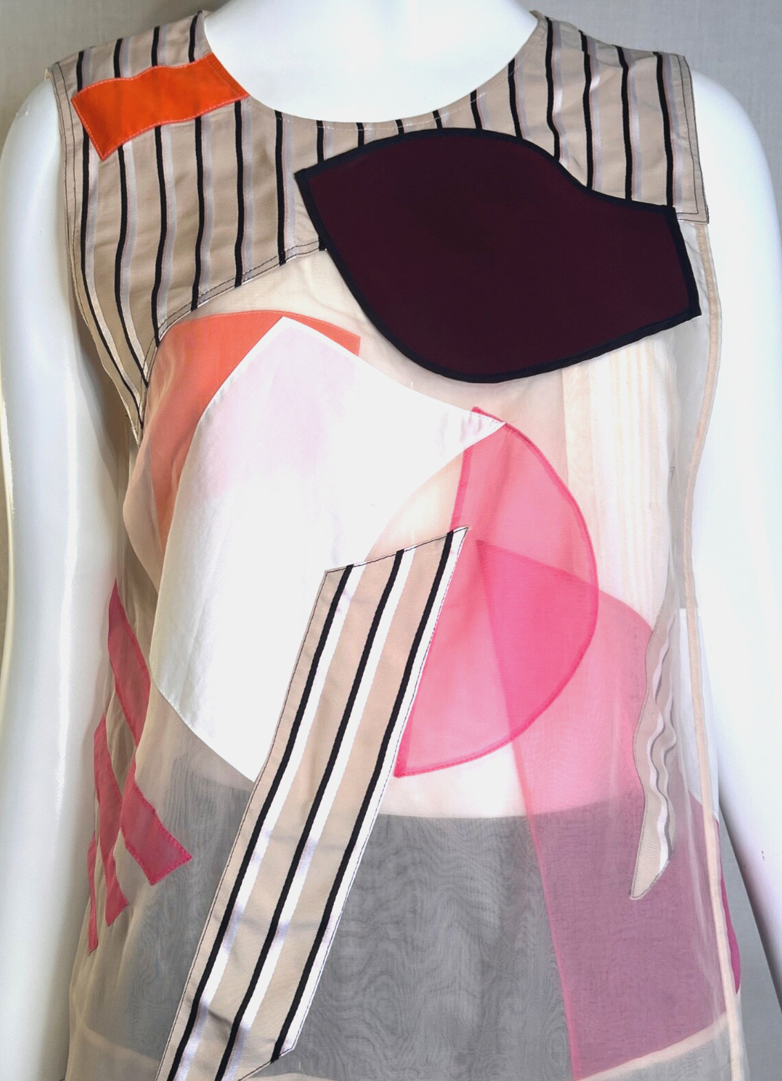 ACNE STUDIOS “Gladis” Patch Silk Top Blouse Size S, Resort Look-Book 2016 NWOT