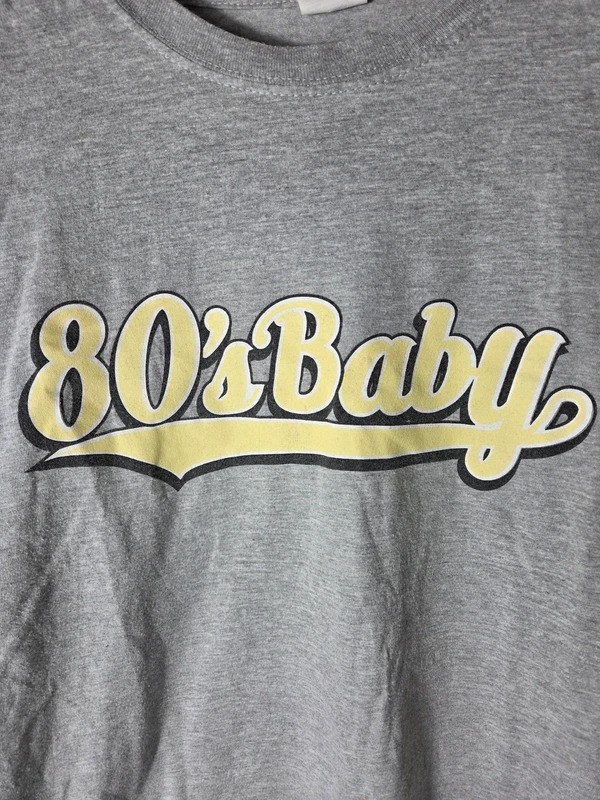 80’s Baby Retro Graphic Printed T-Shirt – Gildan Softstyle – Medium