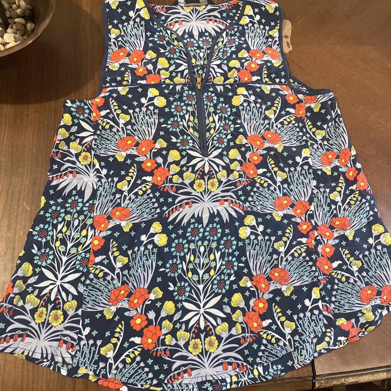 Marc by Marc Jacobs Floral Silk Sleeveless Top Size Small