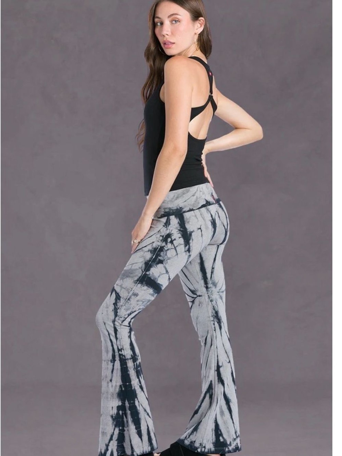 Hard Tail Black D-Ring Keyhole Racerback Tank MED NWT
