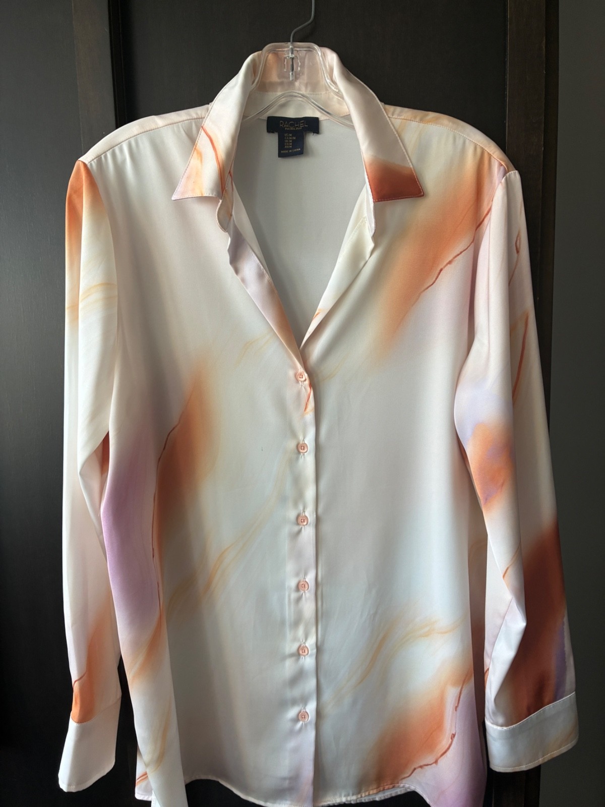 Rachel Zoe cream, watercolor blouse size medium