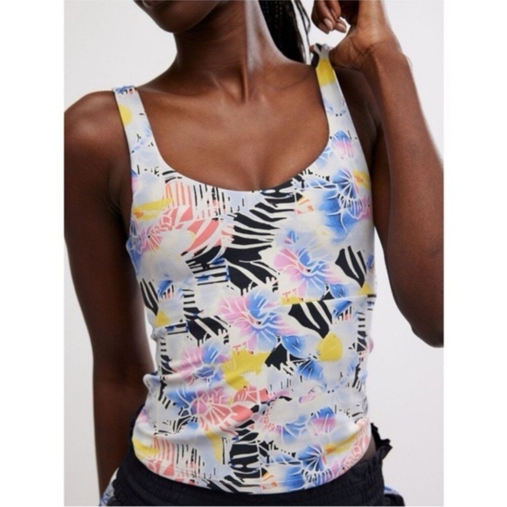 FP Movement by Free People Multicolor Floral Tank Top large