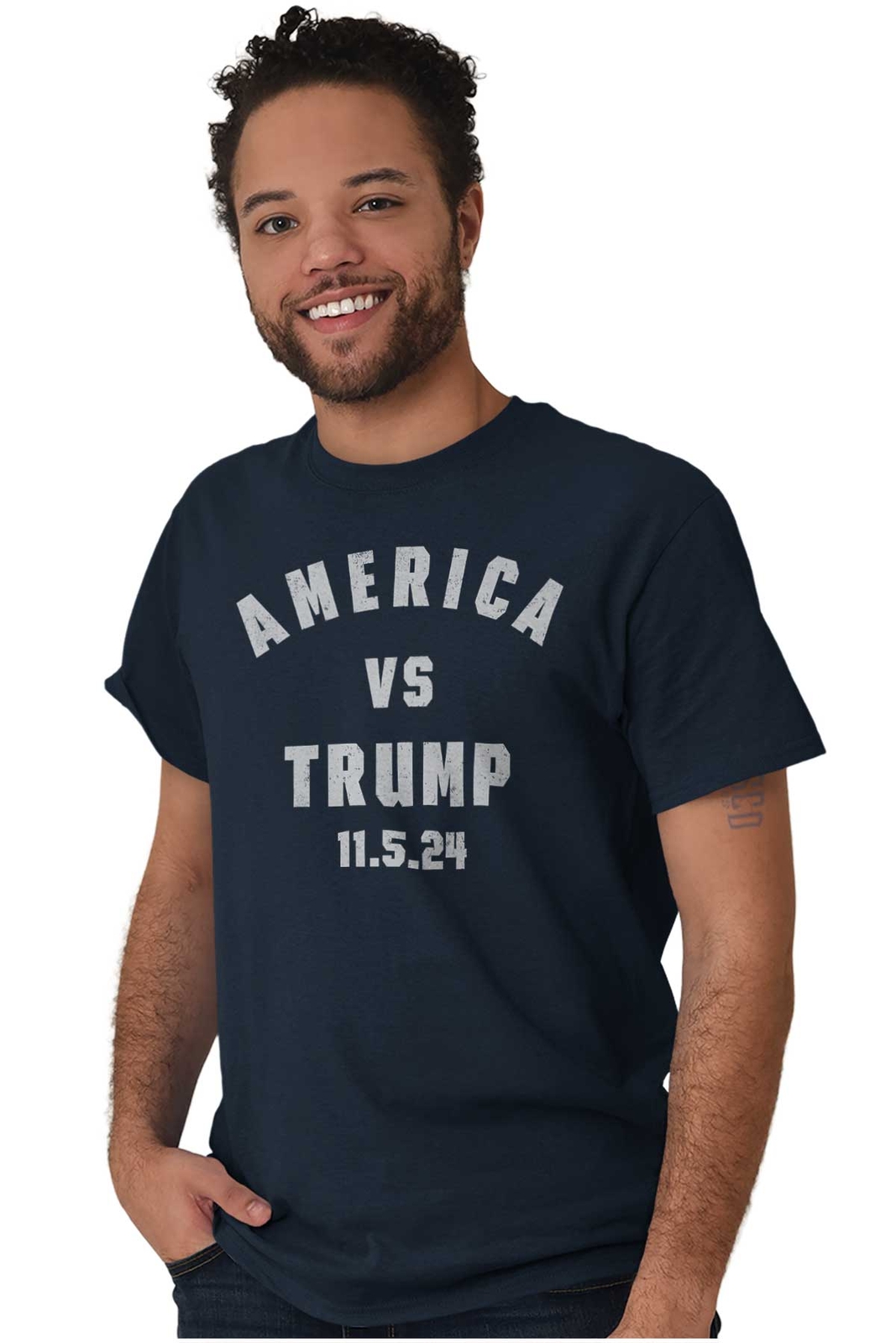 America Vs Trump Election Day 2024 Election Womens or Mens Crewneck T Shirt Tee