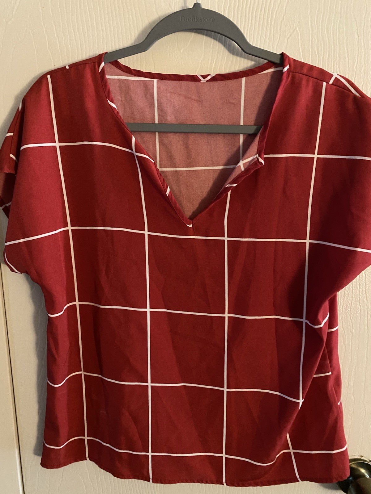 Shein – Classic plaid print medium Blouse