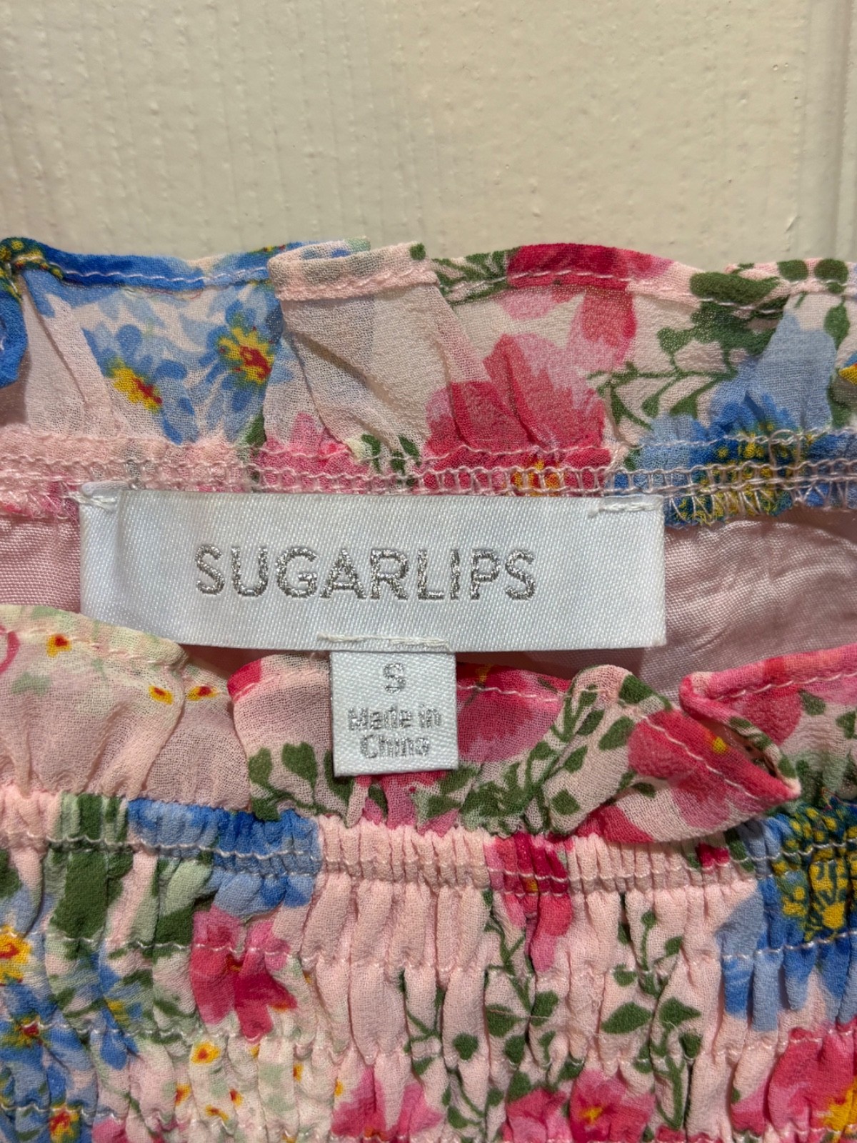 sugar lips crop top floral print cropped