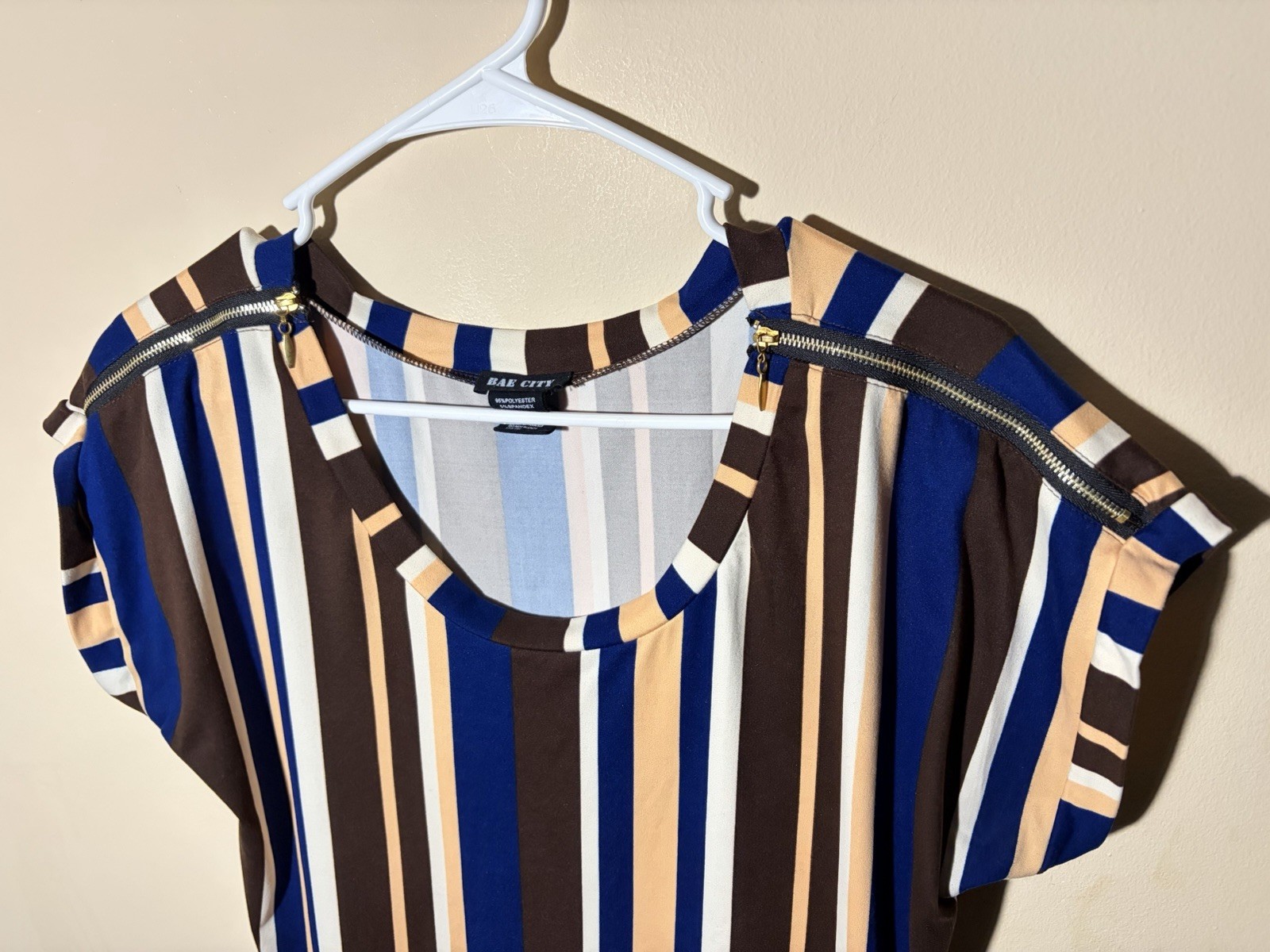 Bae City XL Multicolor Vertical Striped Cap Sleeve Tops Summer Bundle