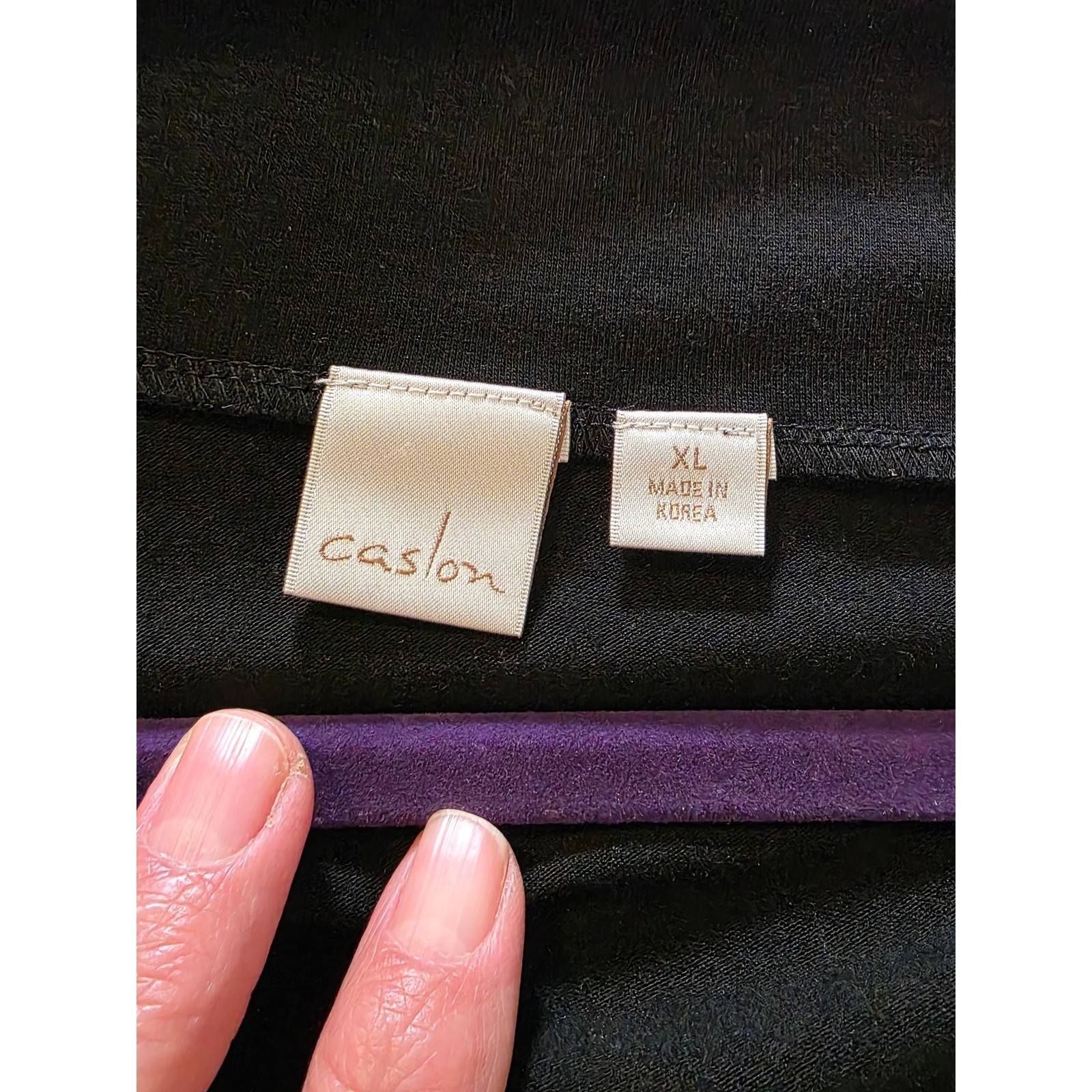 Caslon Black Pima Cotton Modal Cowl Neck Long Sleeve Top XL CN111863MI