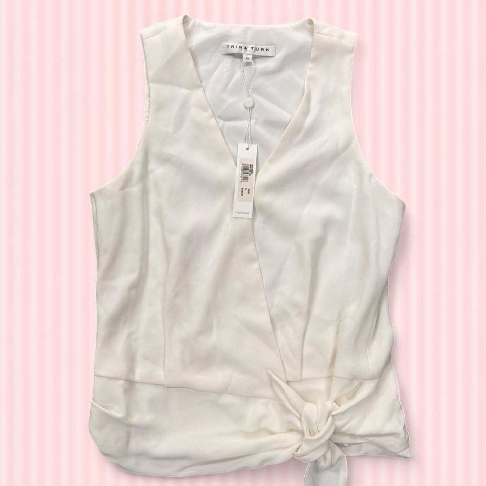 Trina-turk Women’s Cream and White Blouse