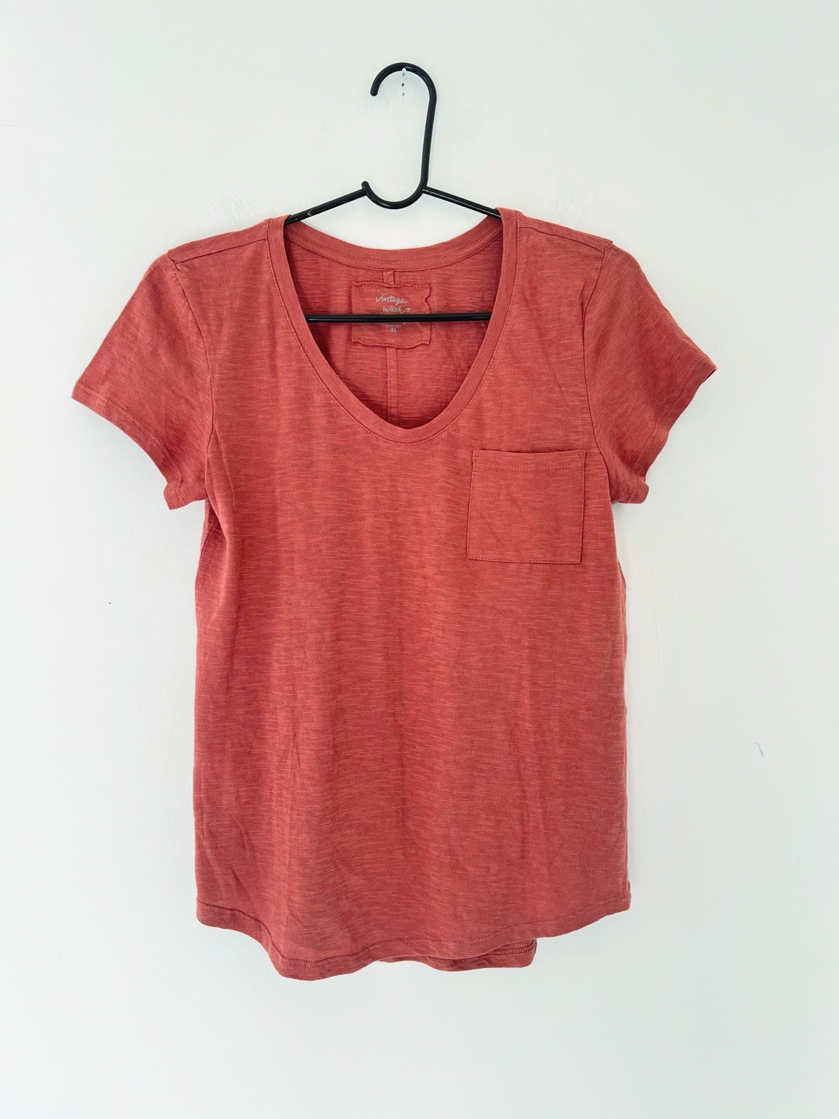 NWT Loft vintage wash t shirt short sleeve scoop neck pocket xsmall cotton