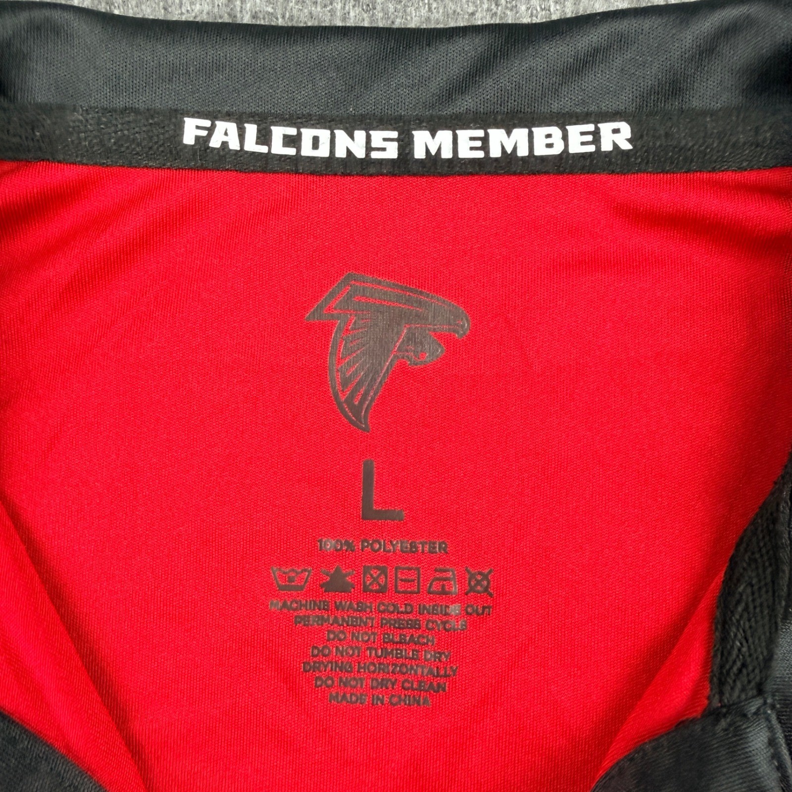 NFL Atlanta Falcons Member Women’s L Large Red V-Neck Polo Shirt 23 Select