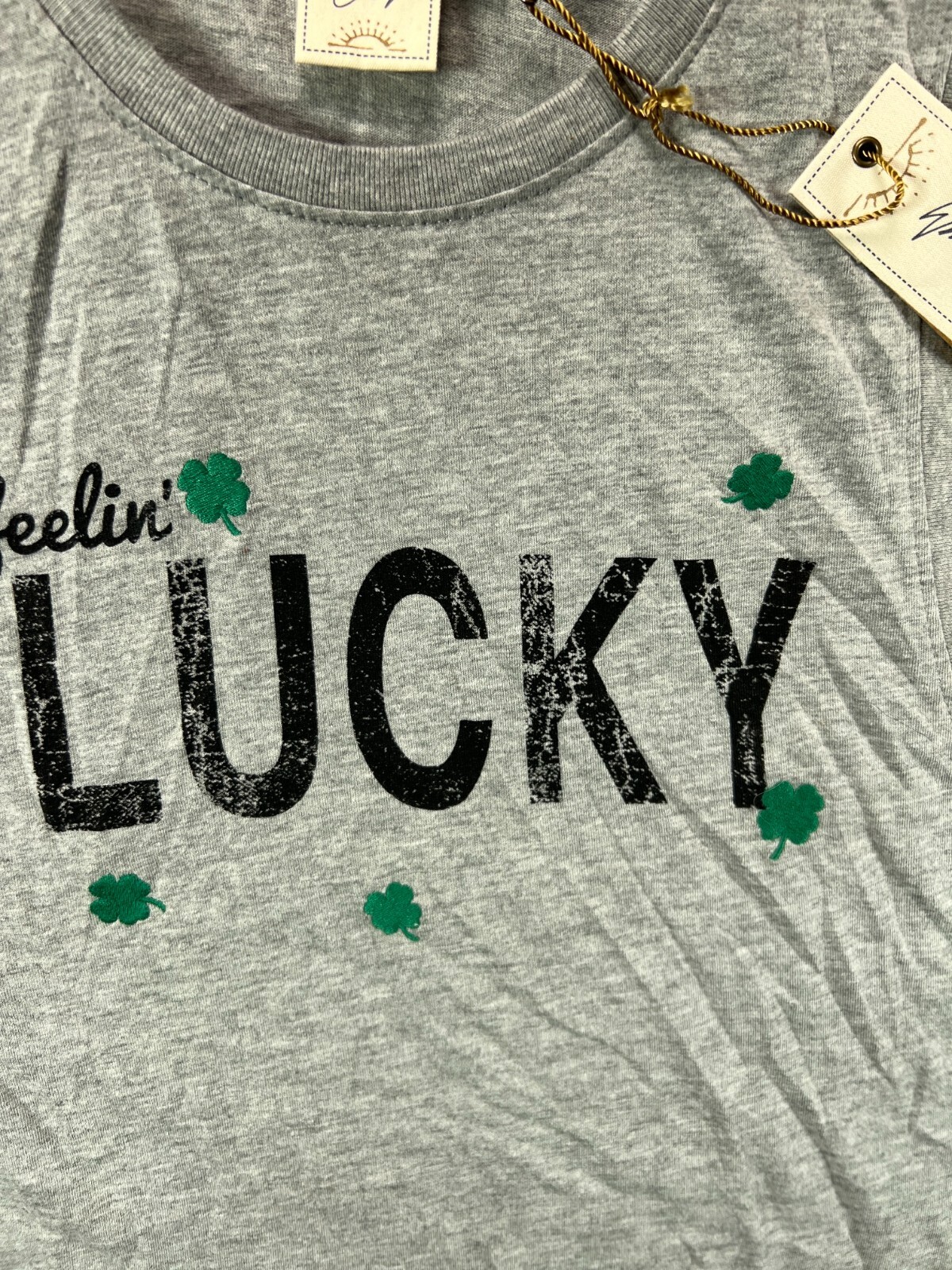 NEW White Crow Shamrock Tank Tops Womens Medium Gray Feeling Lucky Shirt
