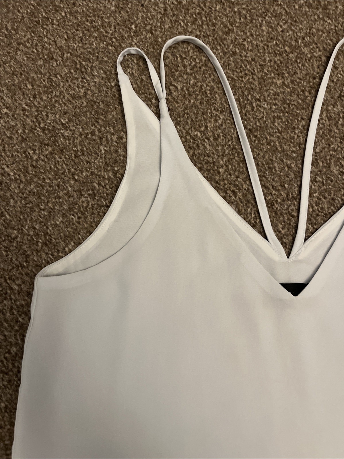 TOPSHOP VEST TOP / TANK TOP LIGHT BLUE STRAPPY TOP – VEST TOP – SIZE 8
