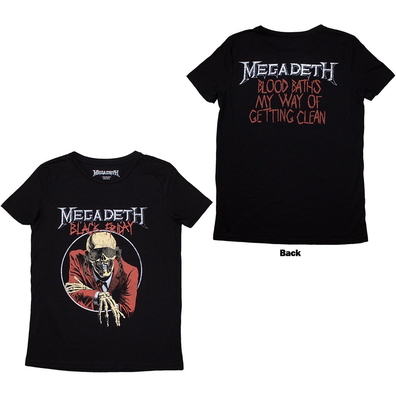 Megadeth ‘Black Friday’ Black Women’s T shirt – NEW OFFICIAL