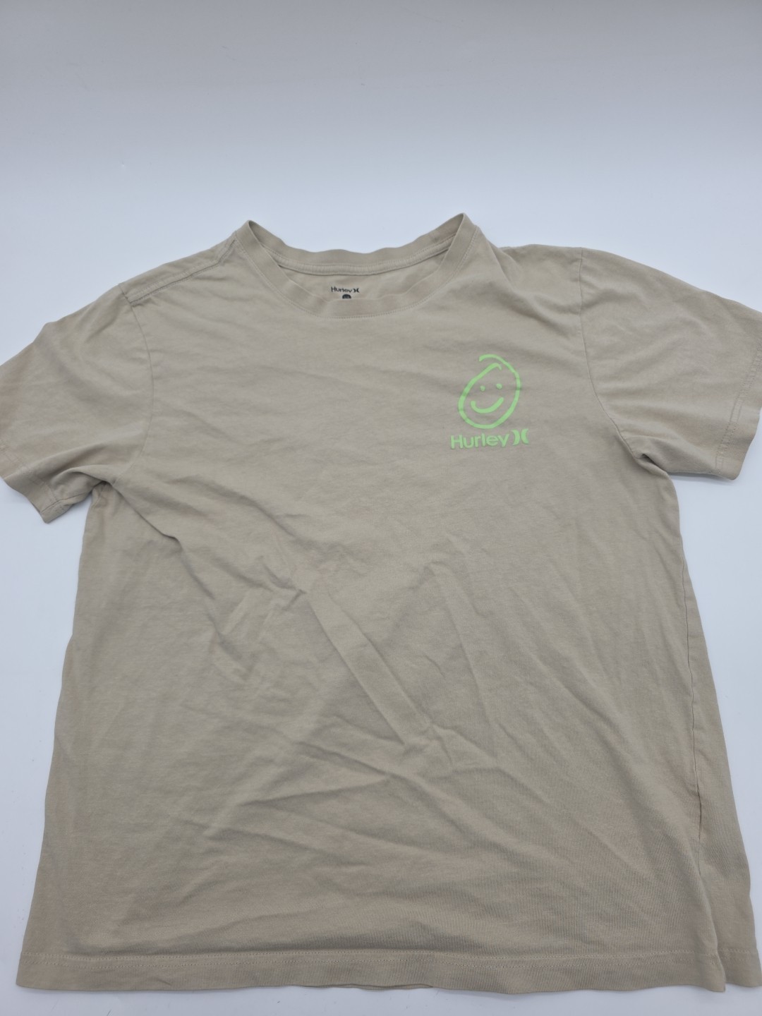 Hurley T Shirt Large Womens Beige Logo graphic beach .#41751