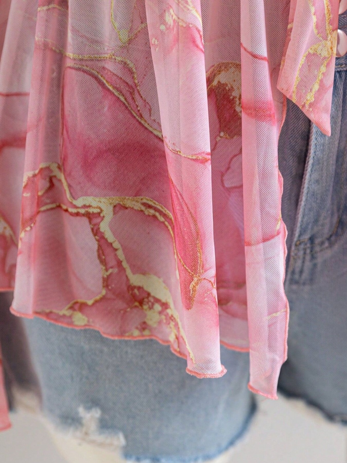 Pretty Summer Top Plus Size Pink Mix Floral Print Chiffon Blouse 1XL 2XL 3XL 4XL