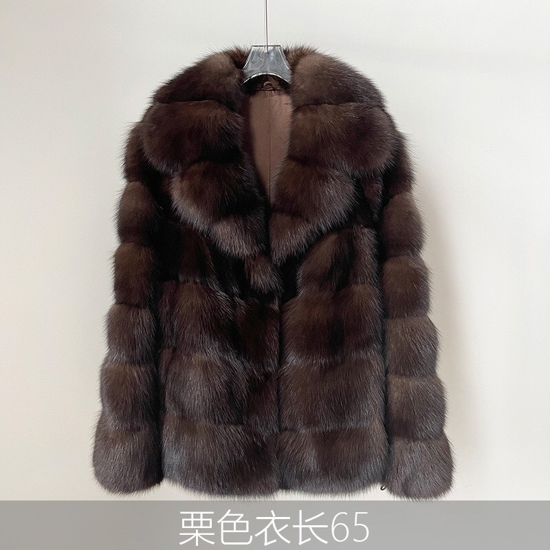 Luxury Winter Women Real Mink Fur Coat New Fur Coat Winter Mink Fur Warm Jacket