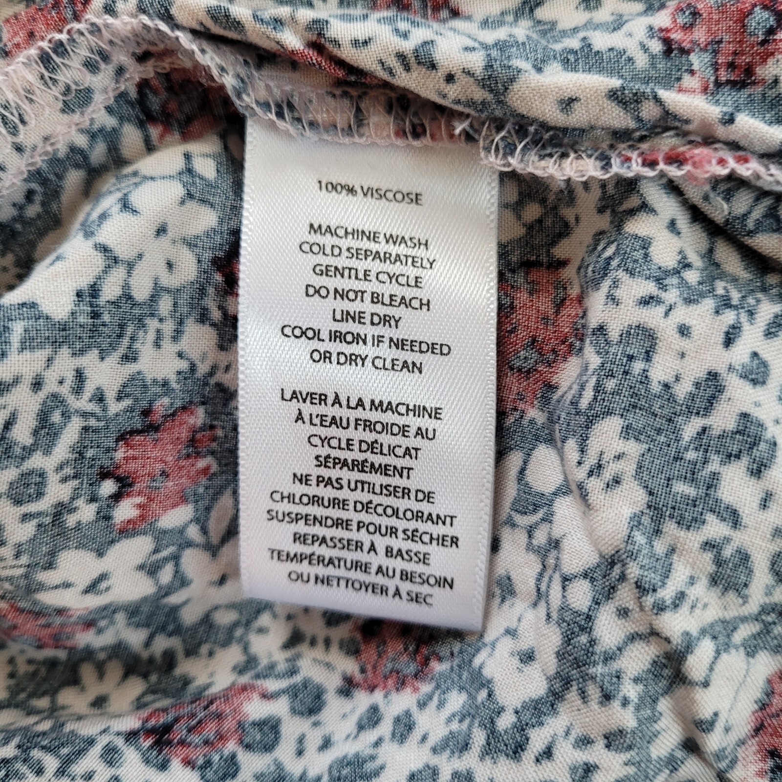 Beach Lunch Lounge Top Floral Cottage Oversized M Smocked Boho Romantic 16591