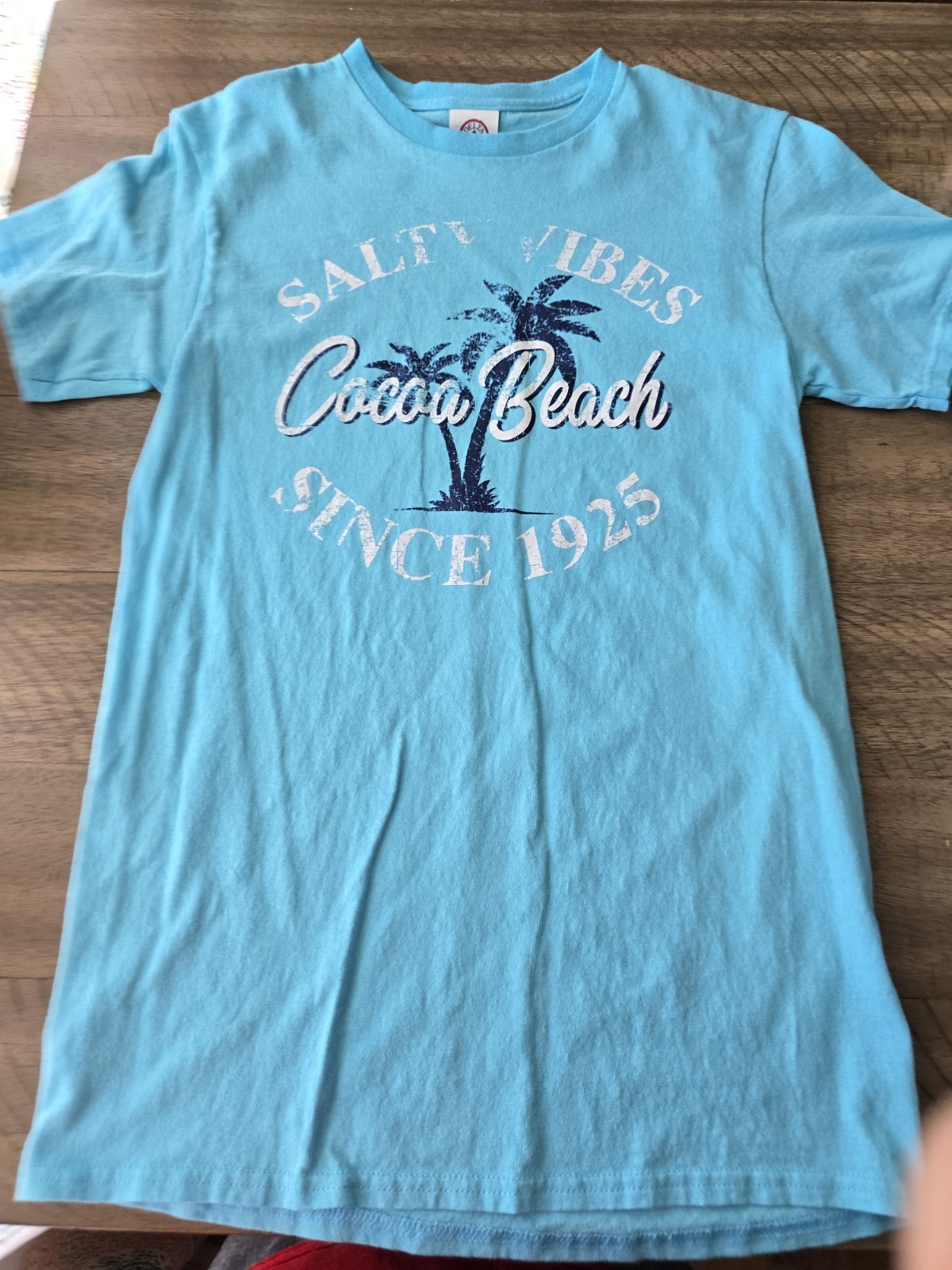 Womens Salt Vibes, Cocoa Beach Graphic Tee, Vacation, Souvenir, Size Small