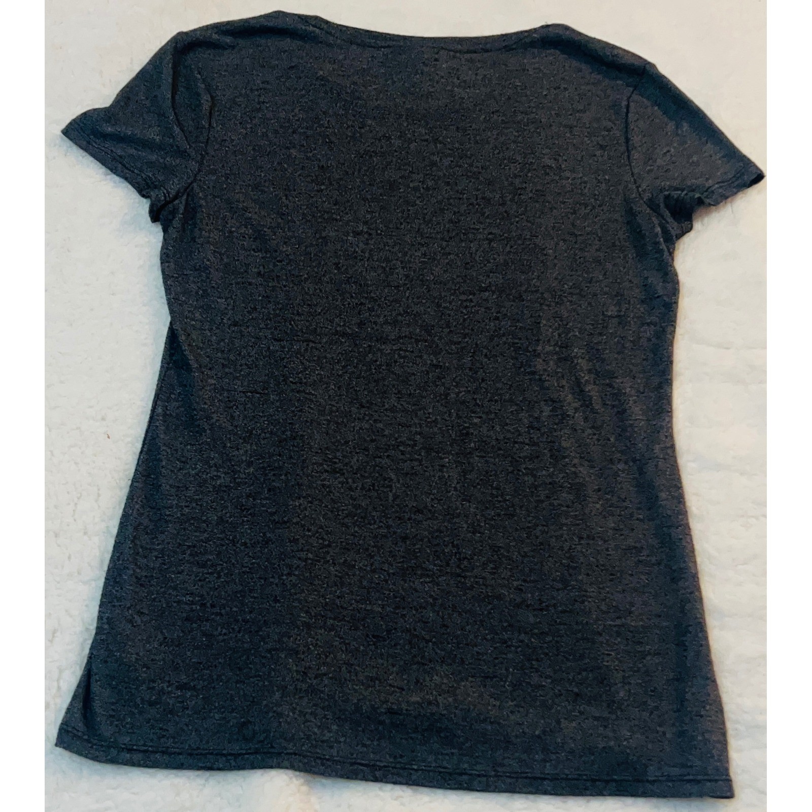 Mossimo Womens Short Sleeve Crew Neck T-Shirt Charcoal Gray Heather Size M