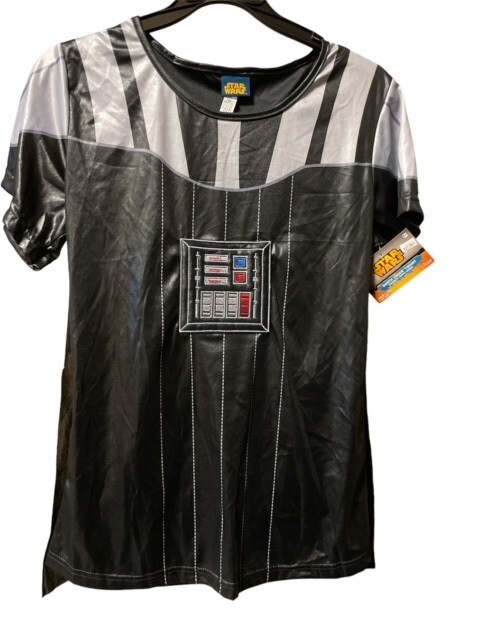 Disney Darth Vader Star Wars Shirt w/ Cape Halloween Costume Womens S/M 2-8