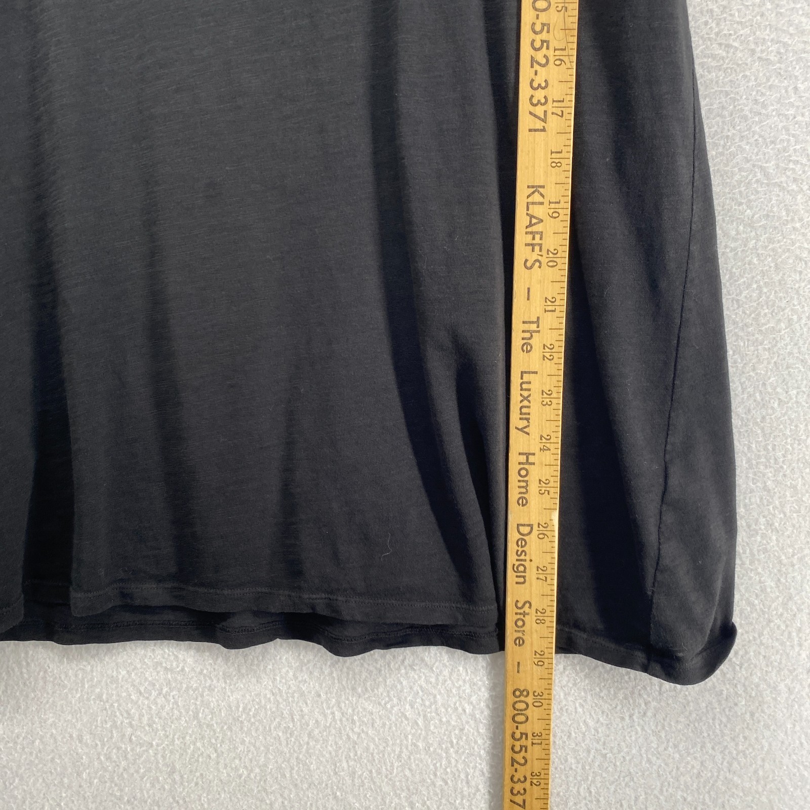 EILEEN FISHER Top L Organic Cotton Slub Jersey Scoop Neck Cap Sleeve Black
