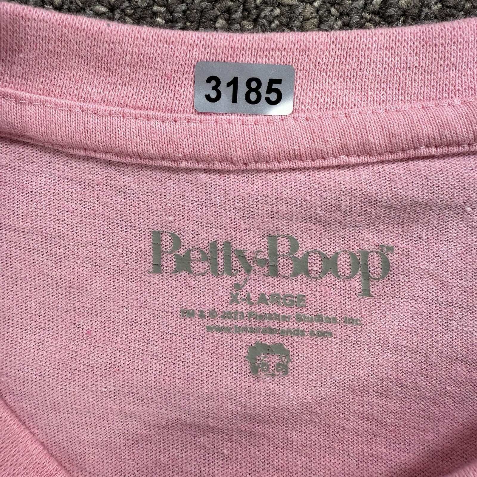 Property of Betty Boop T Shirt Adult XL Pink Casual Nostalgic Retro Classic Tee