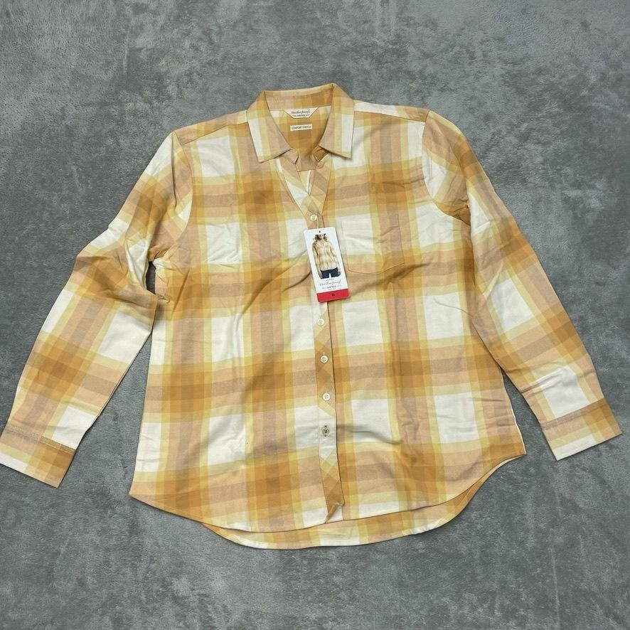 Weatherproof Vintage Womens Comfort Stretch Plaid Button Shirt M d0499