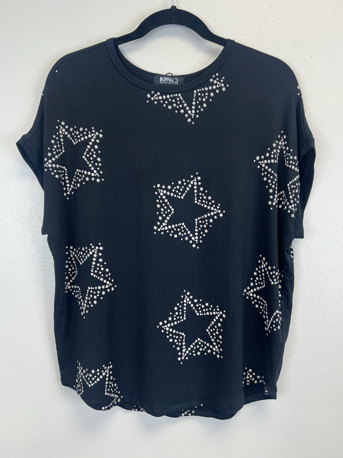 Celestial Star Rocker Punk Black Tee NWOT Size S Concert Black Whimsigoth Fun