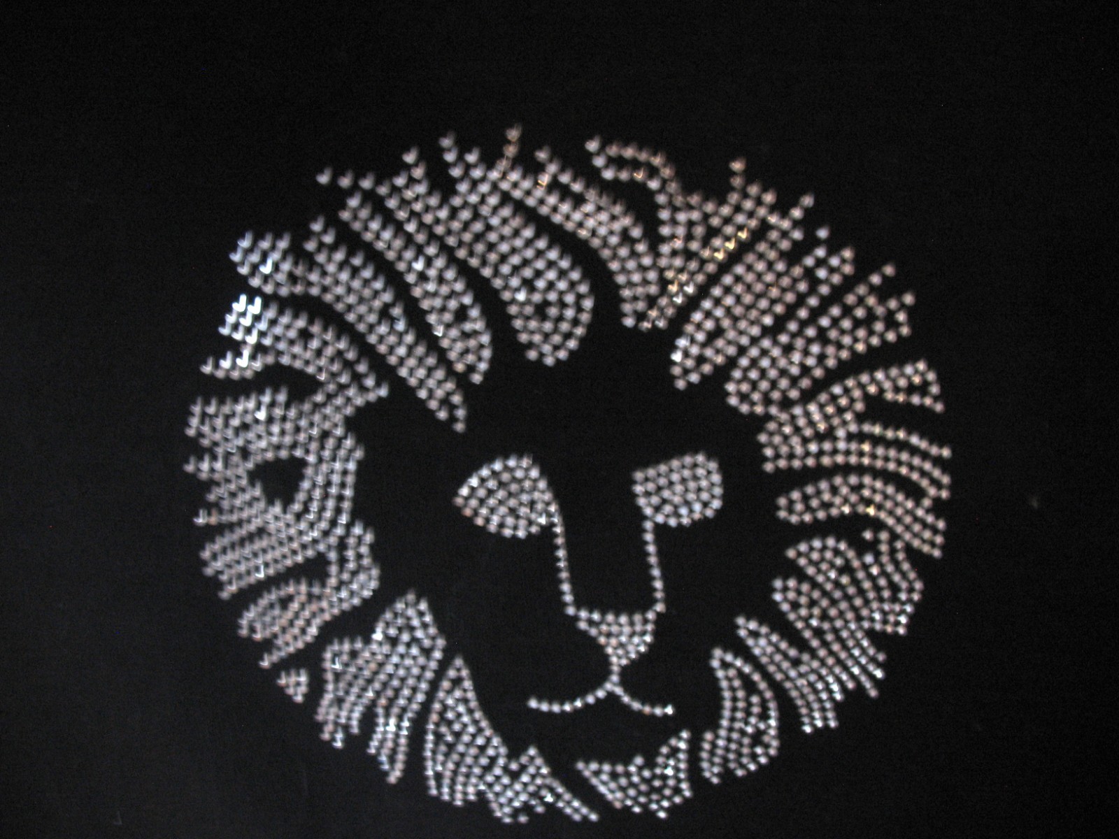 Anne Klein Women’s SHIRT TOP PULLOVER Black w LOGO BLING LION HEAD sz M zippers