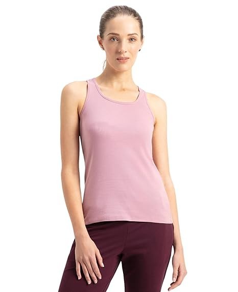 Jockey 1467 Womens Super Combed Cotton Rib Fabric Slim Fit Solid Racerback Style