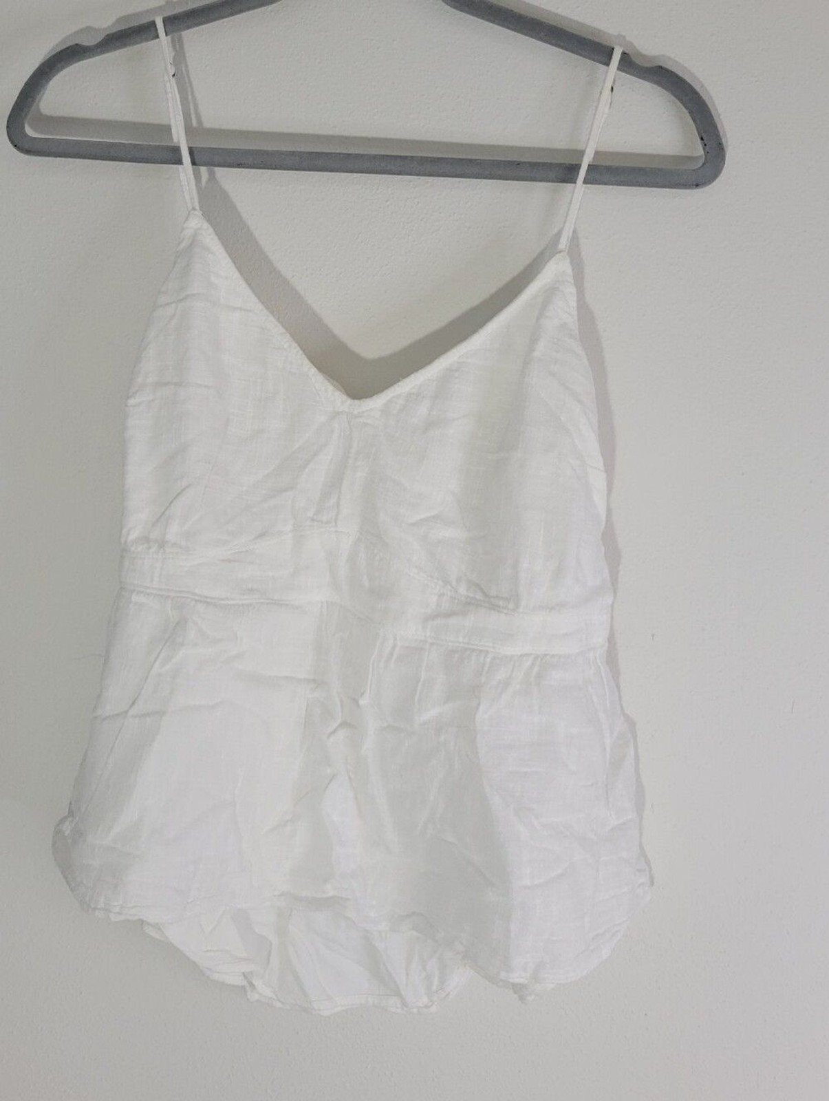 Abercrombie & Fitch Women Size L White Spaghetti Strap V-Neck Women’s Top