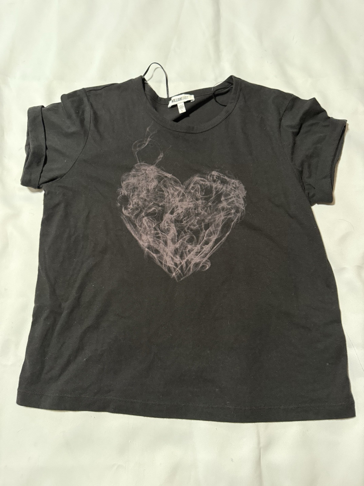 William Rast Short Sleeve Beaux Smoking Heart Graphic T Shirt Women’s L