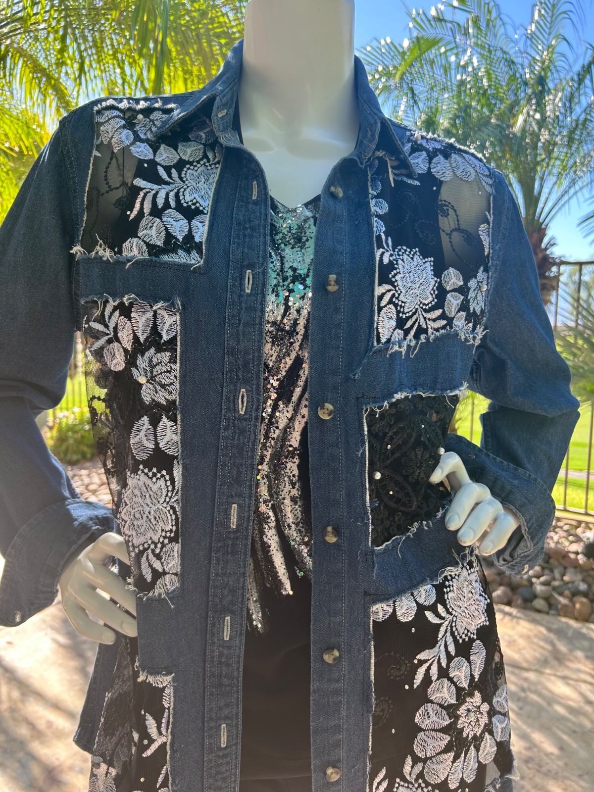 DENIM & BLING 2-PIECE SET