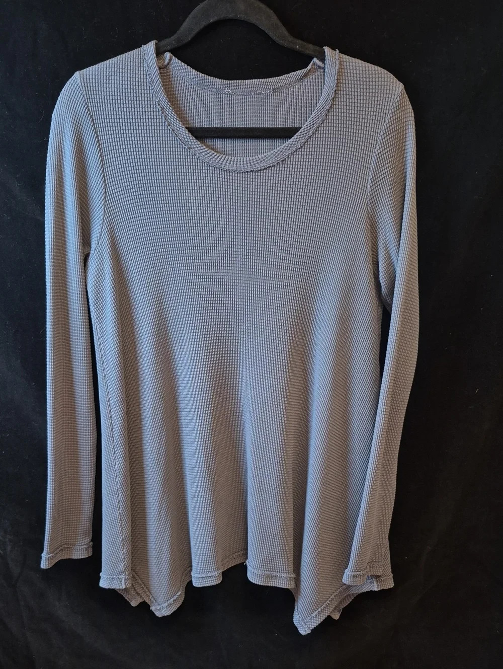 Prairie Cotton Waffle Knit Top – Size Small – Dusty Blue (no tag)