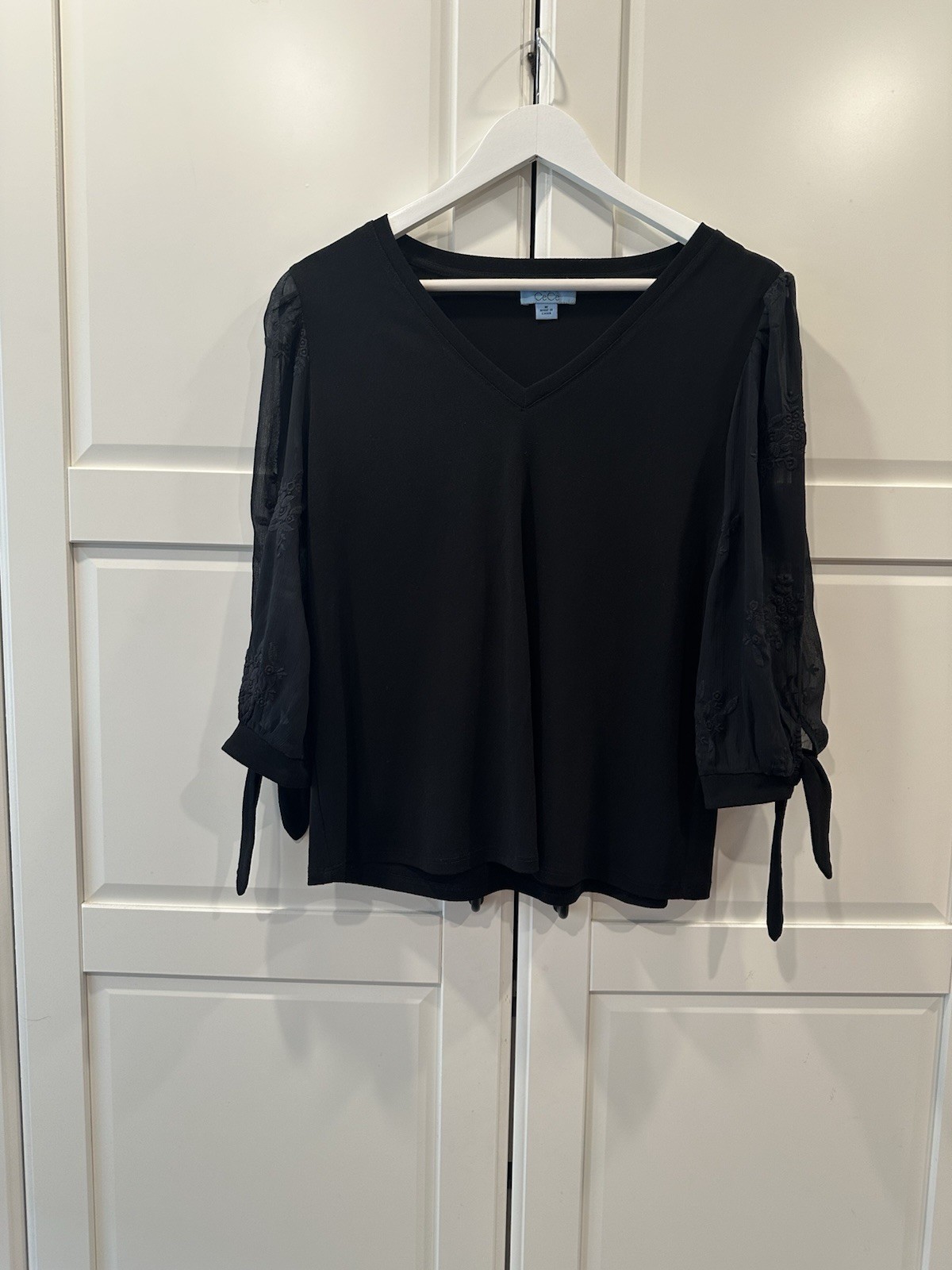 Ce Ce Woman Black Blouse Size L