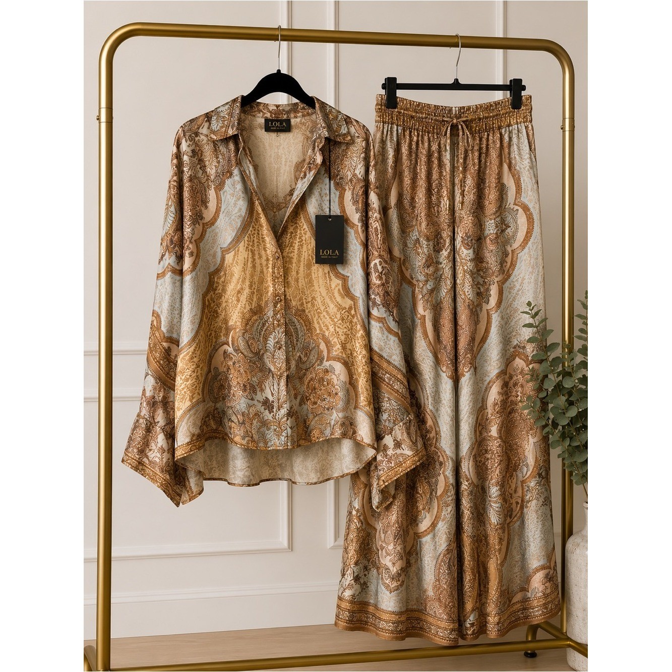 LOLA SILK MADE IN ITALY SET – Blouse & Pants NWT Retails $400