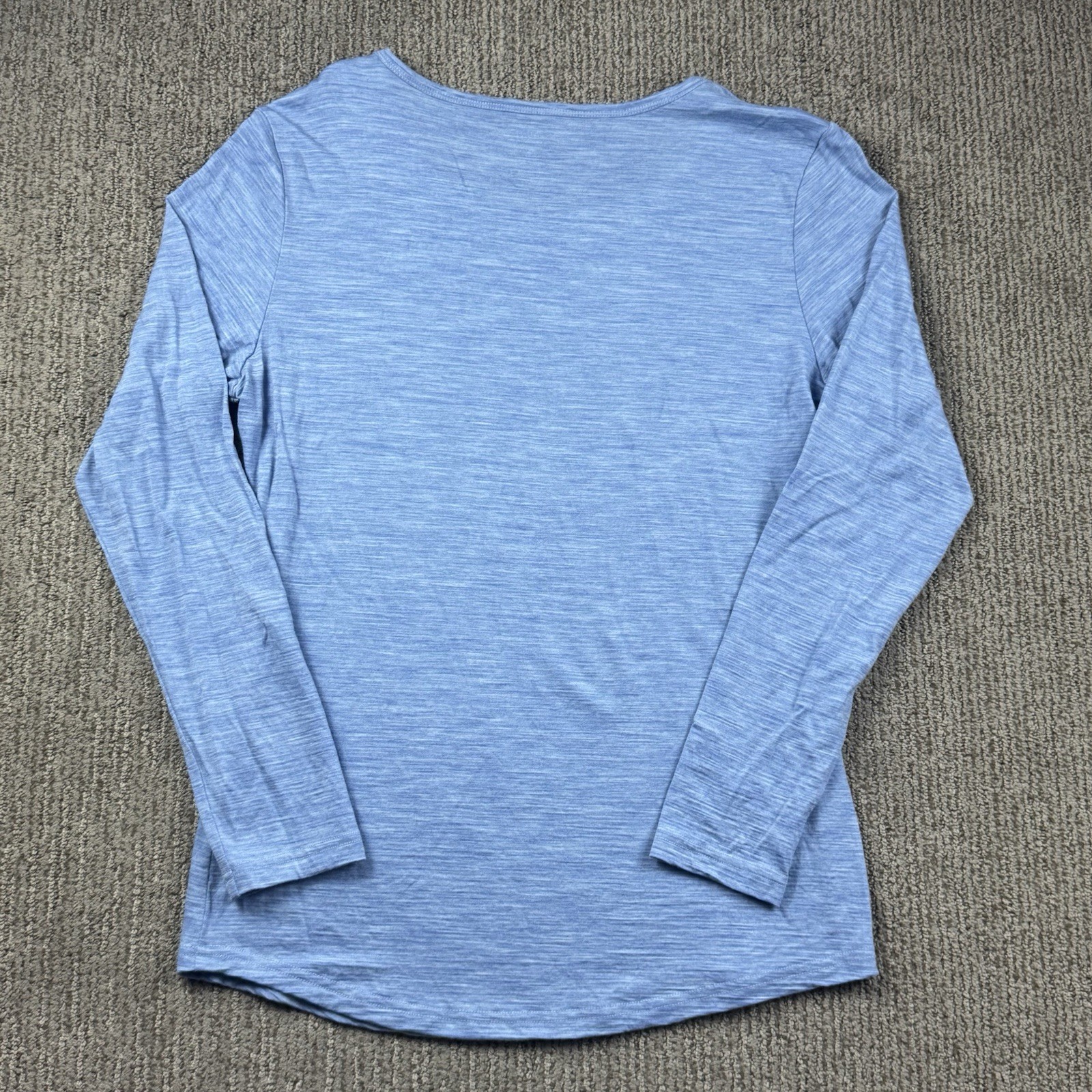 Segments Women L 100% Merino Wool Baselayer Shirt Long Sleeve Blue