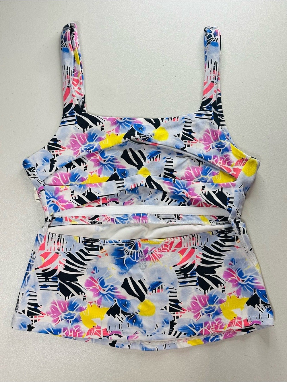 FP Movement by Free People Multicolor Floral Scoop Tank Top