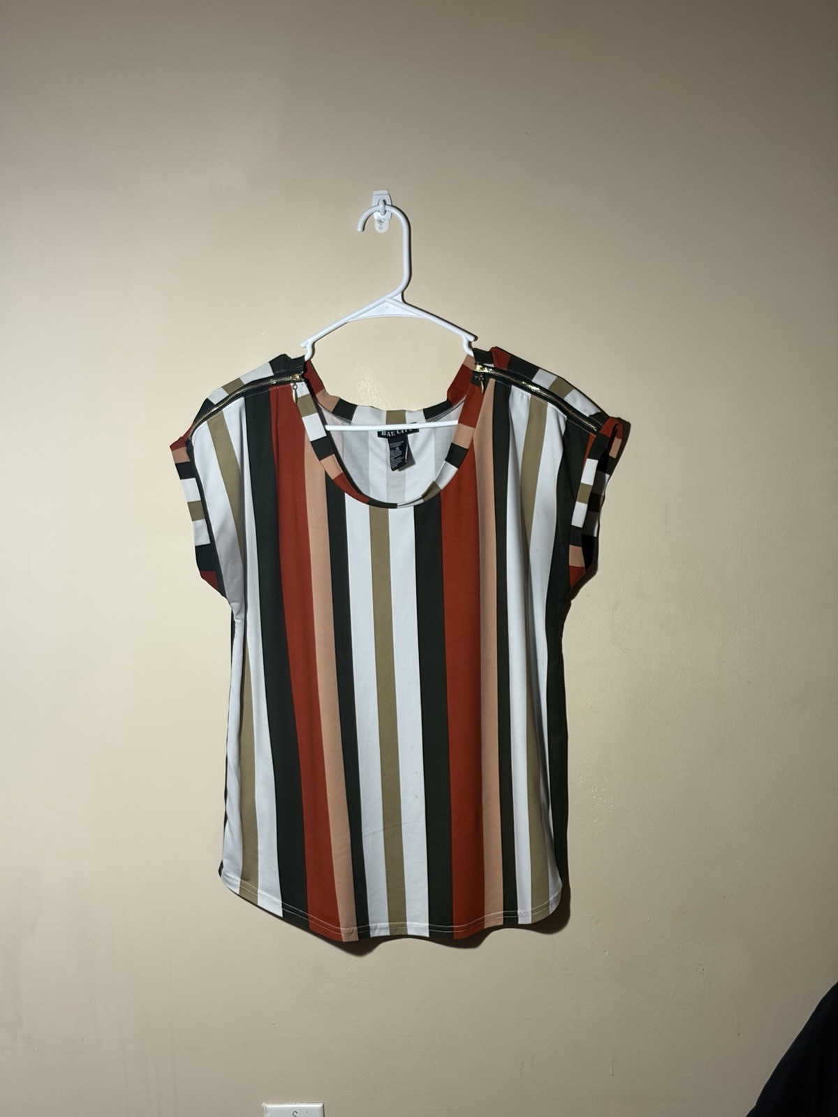 Bae City XL Multicolor Vertical Striped Cap Sleeve Tops Summer Bundle