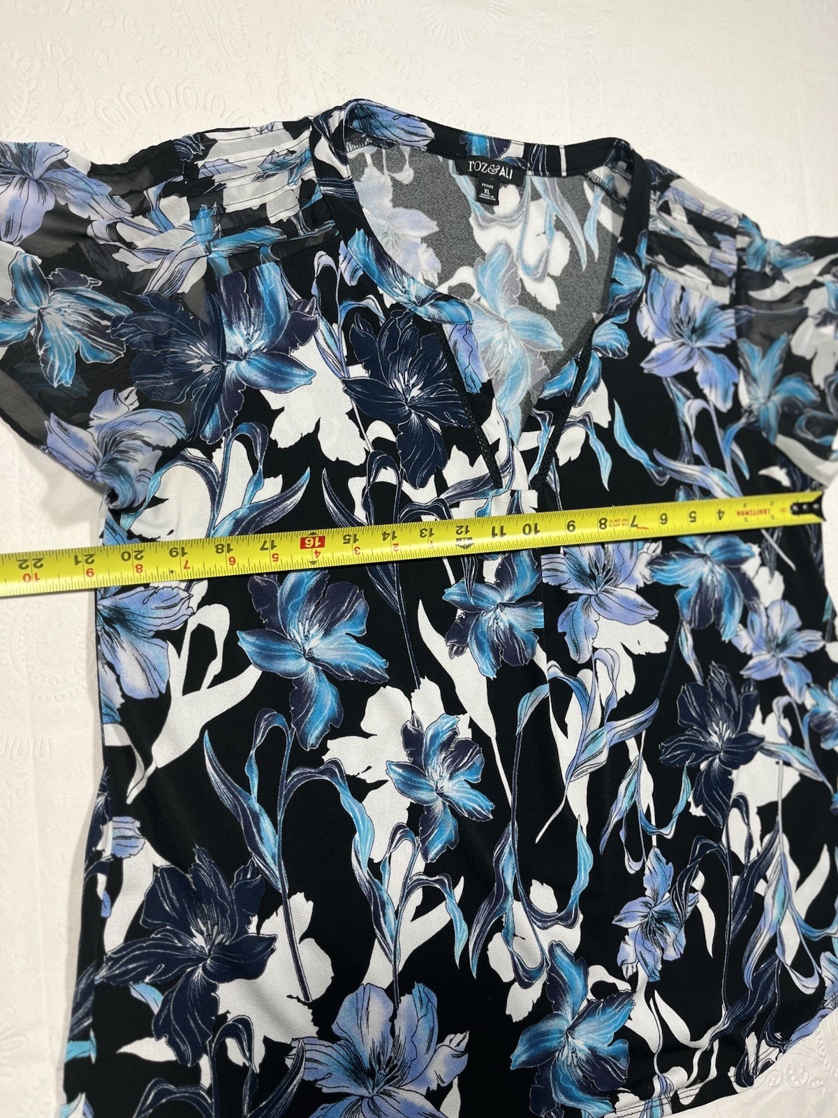 Roz & Ali Women’s Floral Blouse Size XL