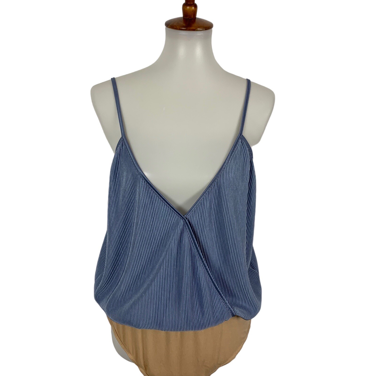 Wayf Womens Bodysuit XL Blue Sleeveless Sexy Clubwear Going Out Y2K