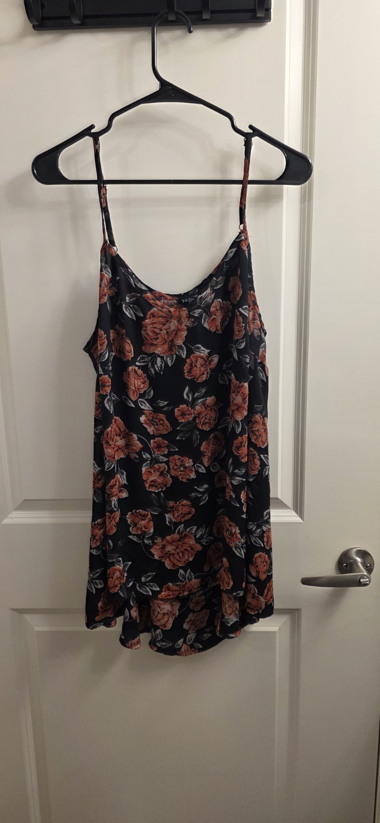Torrid 1X Sophie Swing Black Floral, Cami Top, Unlined, Worn 1x, Lightweight