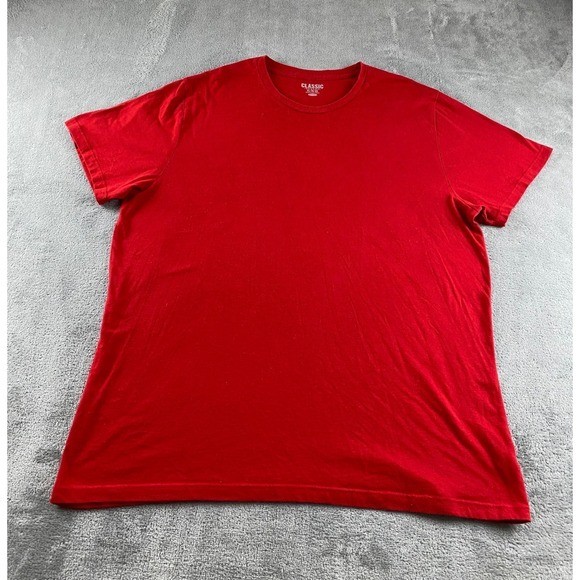 Old Navy Classic Red Crew Neck T Shirt XL Regular Standard Cotton Polyester