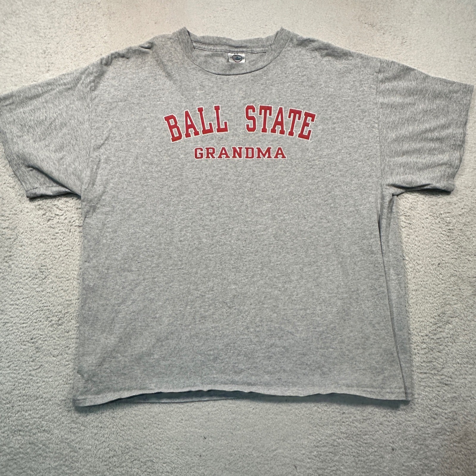 Vintage Y2K Delta Pro Weight T-Shirt Women XL Gray Ball State Grandma Collegiate