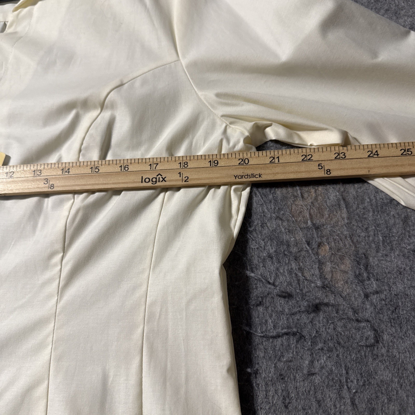 Riders Lee Shirt Top Womens Large Slimming Long Sleeve Button Up Ivory NWT