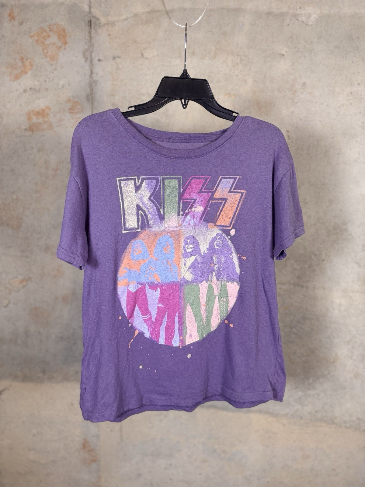 Kiss Band T-Shirt Women Size Medium Short Sleeve Graphic Tee Music Rock