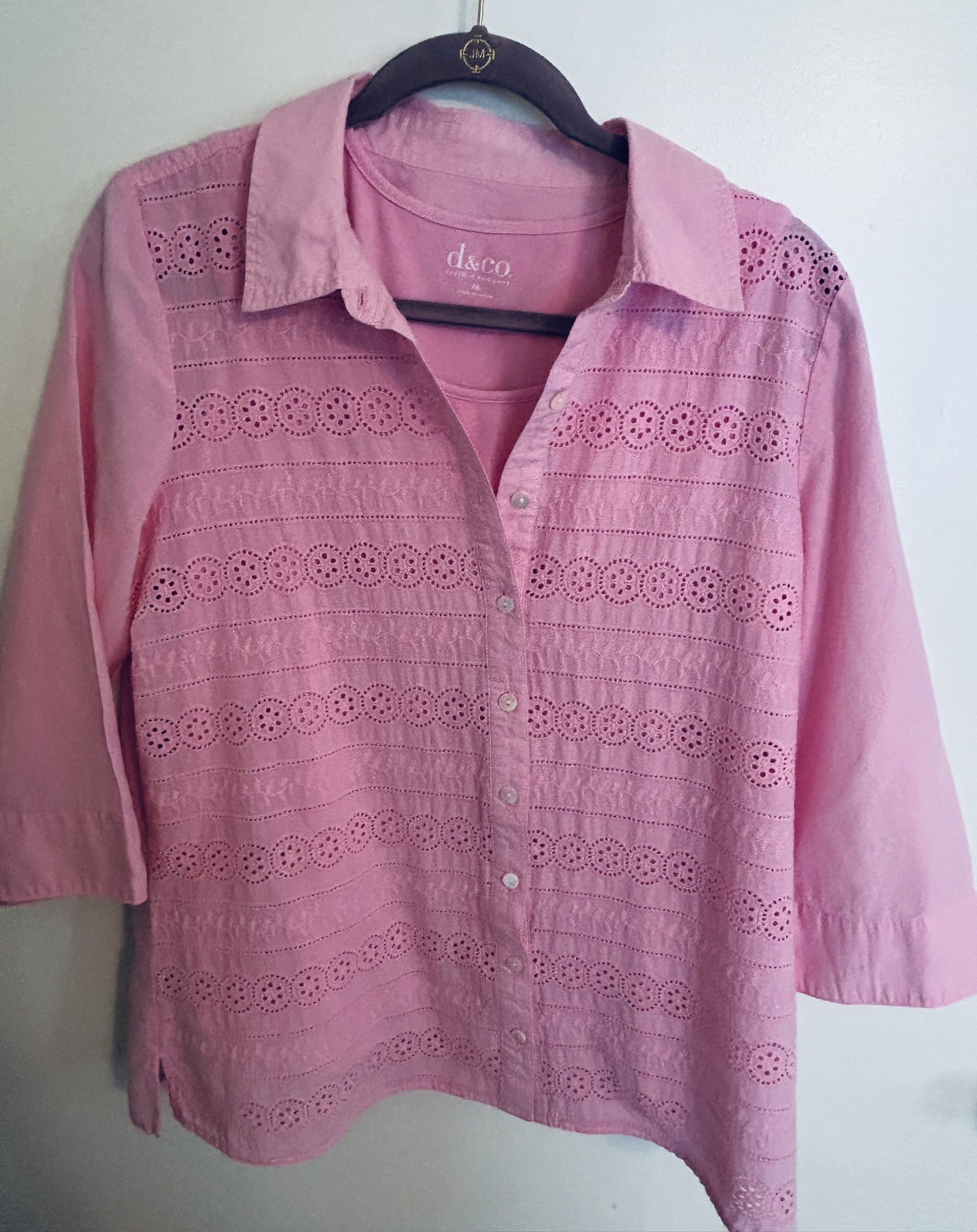 Pretty in Pink! Women’s D&Co Denim & Co. 2-Pc Tank & Shirt Jacket Set Never Worn
