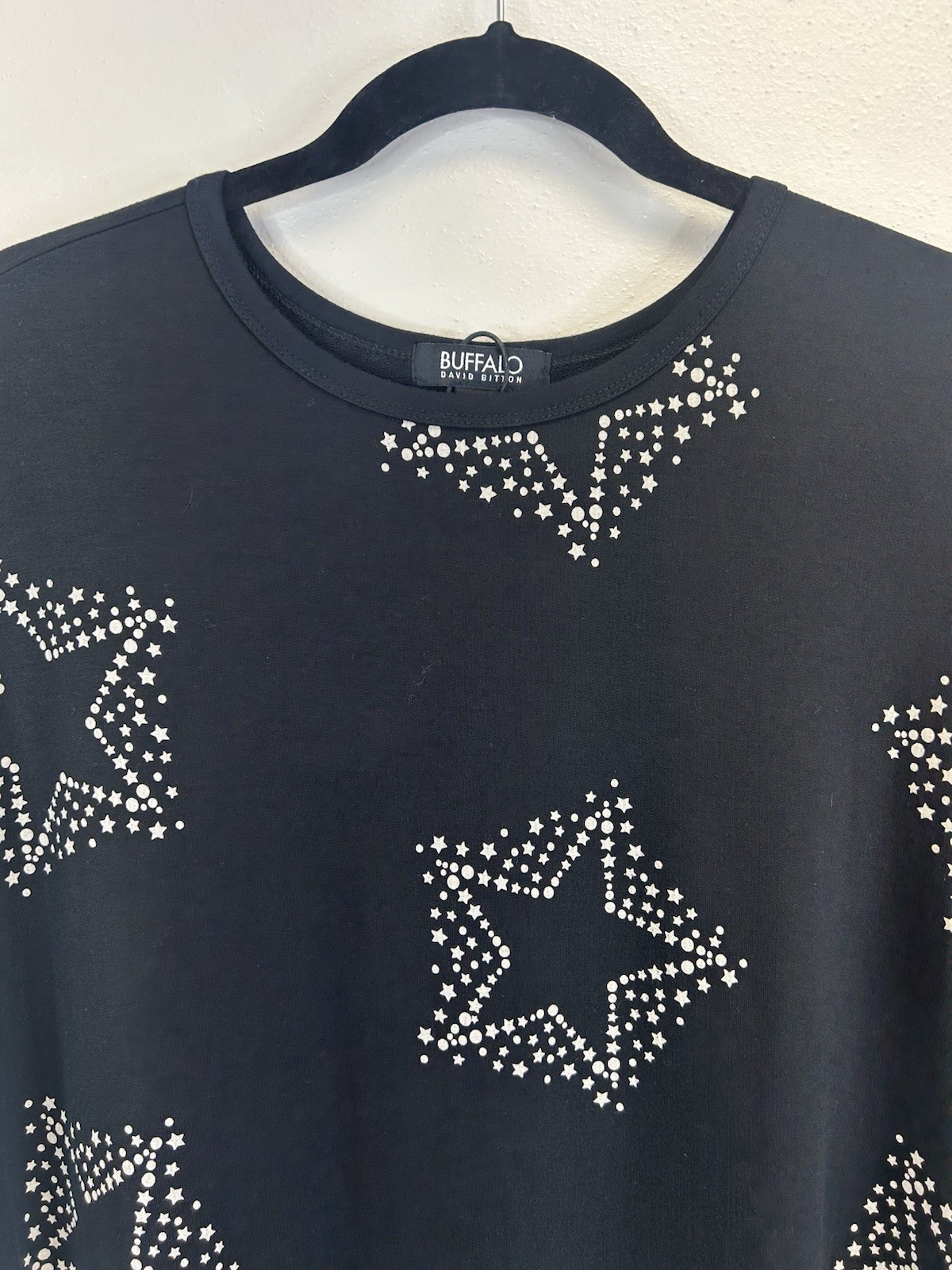 Celestial Star Rocker Punk Black Tee NWOT Size S Concert Black Whimsigoth Fun